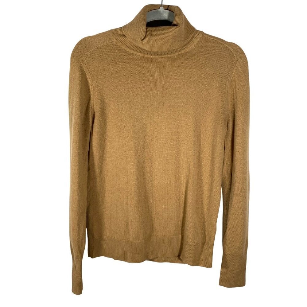Everlane Womens Camel Turtleneck Sweater XS 89% Cashmere & 10% Nylon neutral